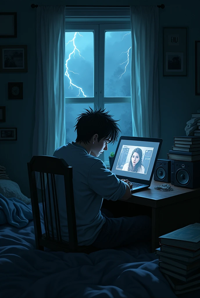 Imagine the atmosphere in John's room when the old, frightening photos start appearing on the computer screen, with the sound of macabre whispers echoing in the environment.