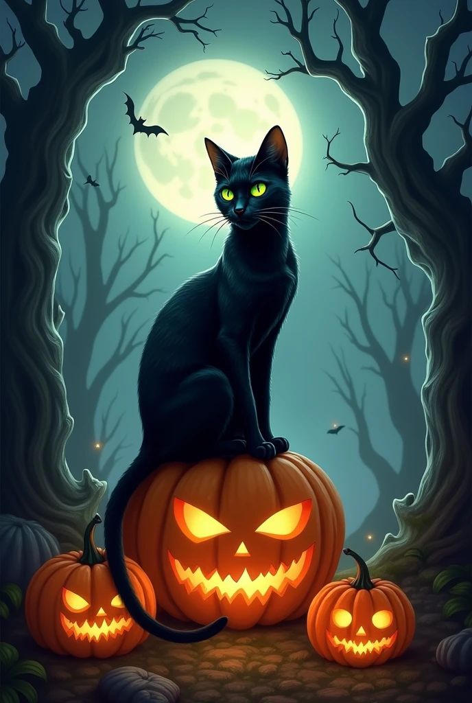 Black cat halloween
