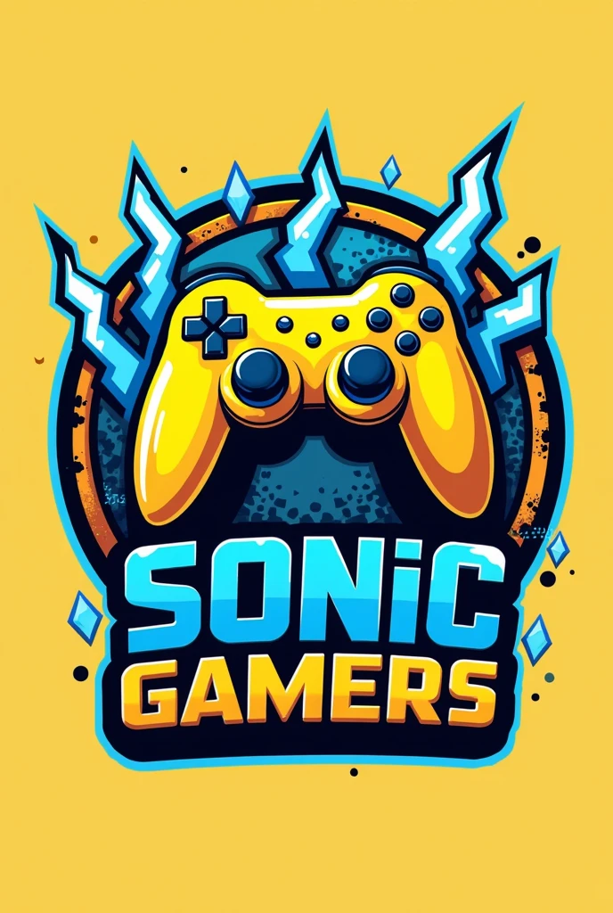 Make a logo for games that has a yellow Sonic controller 
