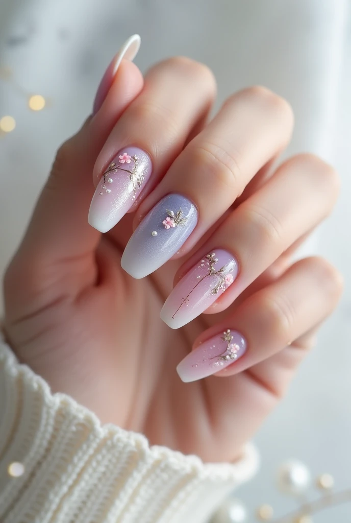 Korean-inspired nail style inspired by Anyi