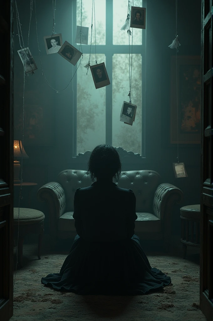3d I'm alone in a portrait having flashes of my life in the room of memories lost in time in my forgotten room , The message I want to convey is that you should not leave your memories behind, whether they are good or bad. , 24k rules of cinematic gothic composition, high contrast, sadness, nostalgia, dark atmosphere, masterpiece, super detailed