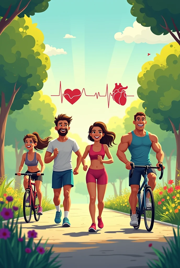 Poster about about the importance of physical activity for the cardiorespiratory and musculoskeletal system