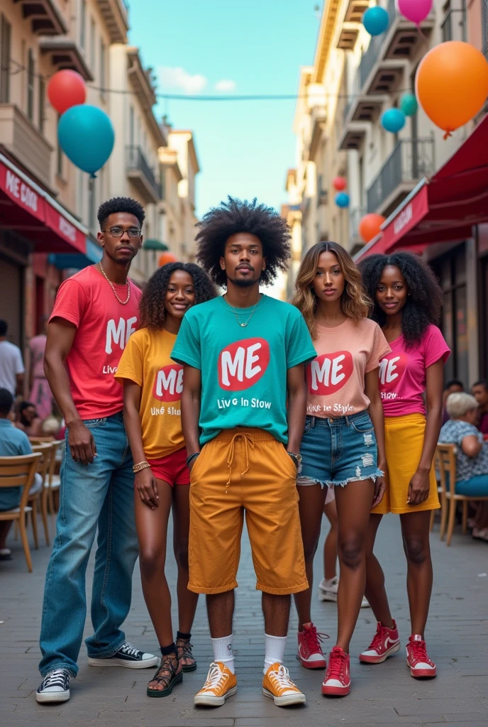 Men & women Samar Outer party wearing t-shirt brand called me show tagline Live in Style