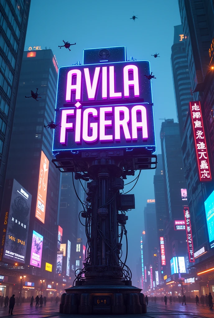 Could you put it on a futuristic sign with the last names Avila and Figueroa?