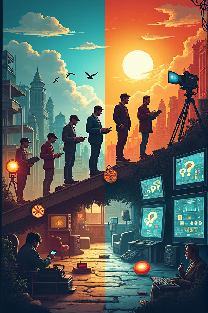 a poster of the evolution of media