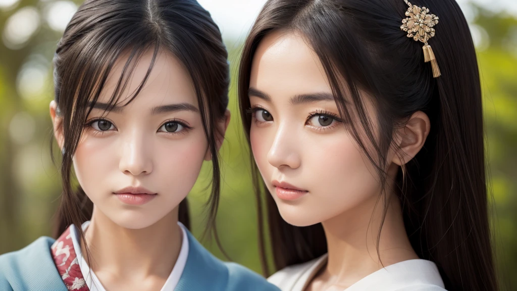 Beautiful women of ancient Japan、Close-up of face