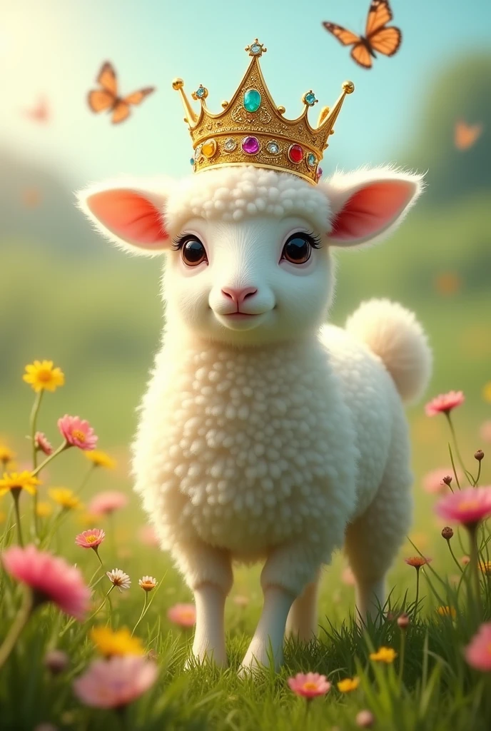 Crown on lamb head