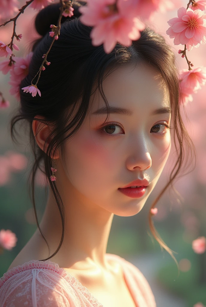 Another Young beautiful Chinese women crying tears dropping from her eyes