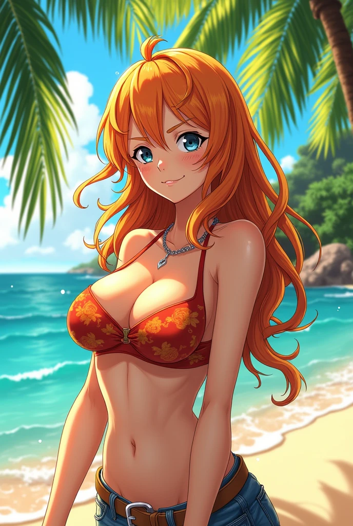 Nami from One Piece in the nude.