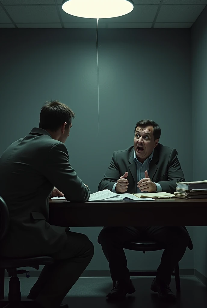 Image where they are interrogating an overly talkative person