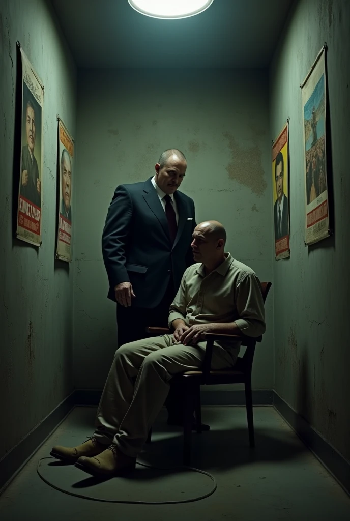 Image where they are interrogating a person brutally in the Cold War  
