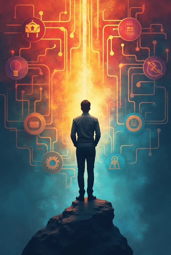 A single image that represents the following steps to take, please:
- Identify the problem
- Recognize the need for a decision
- Diagnose the problem
- Search and select
- Evaluate options
- Decide on a course of action
- Evaluate the outcome