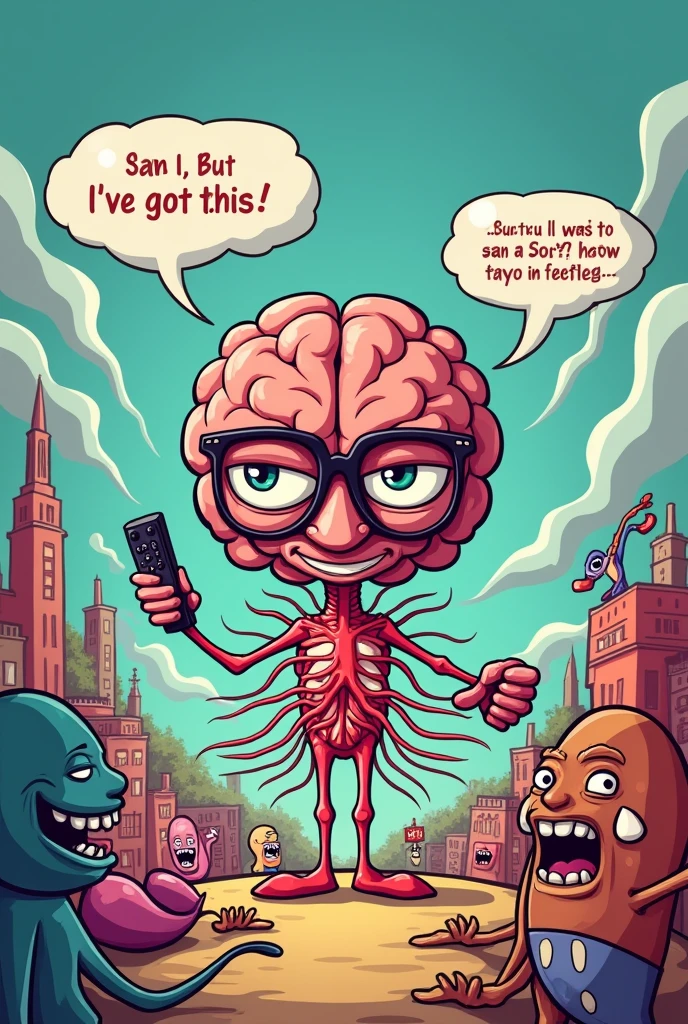 Create a funny meme on centeral nervous system and peripheral nervous system
