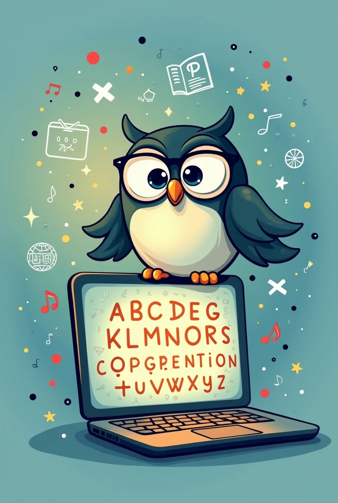 Learn English online,this type logo 