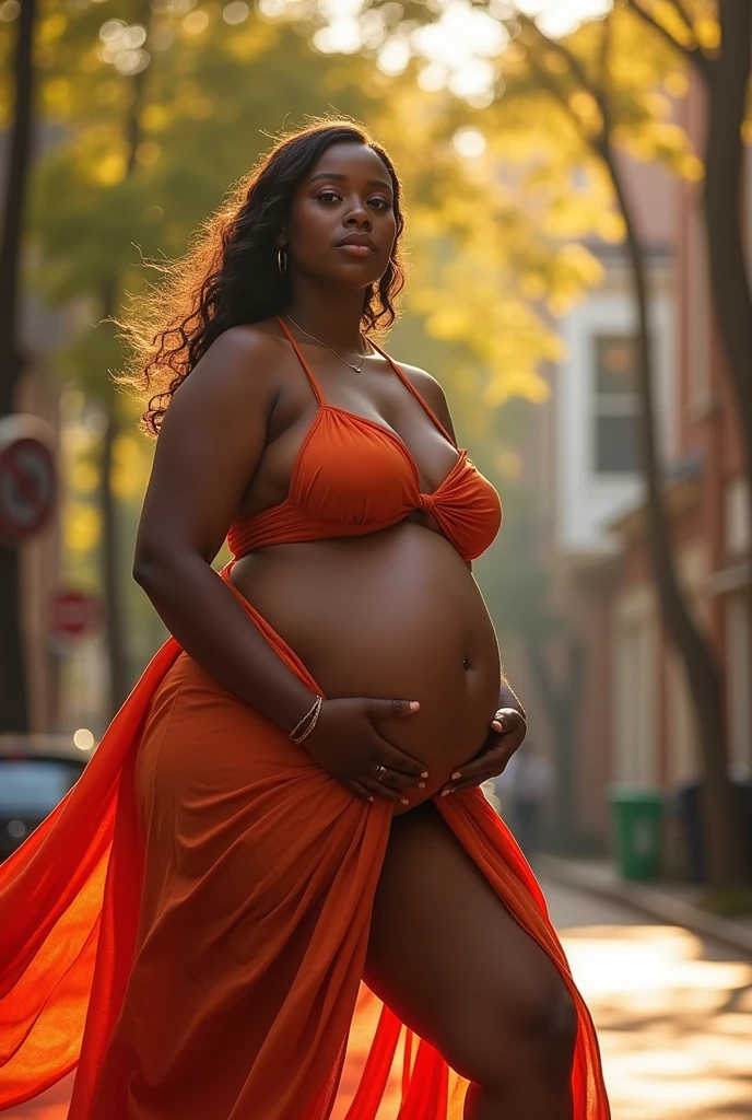 (photorealism:1.2), beautiful woman fat, huge , huge butt ,huge belly vore