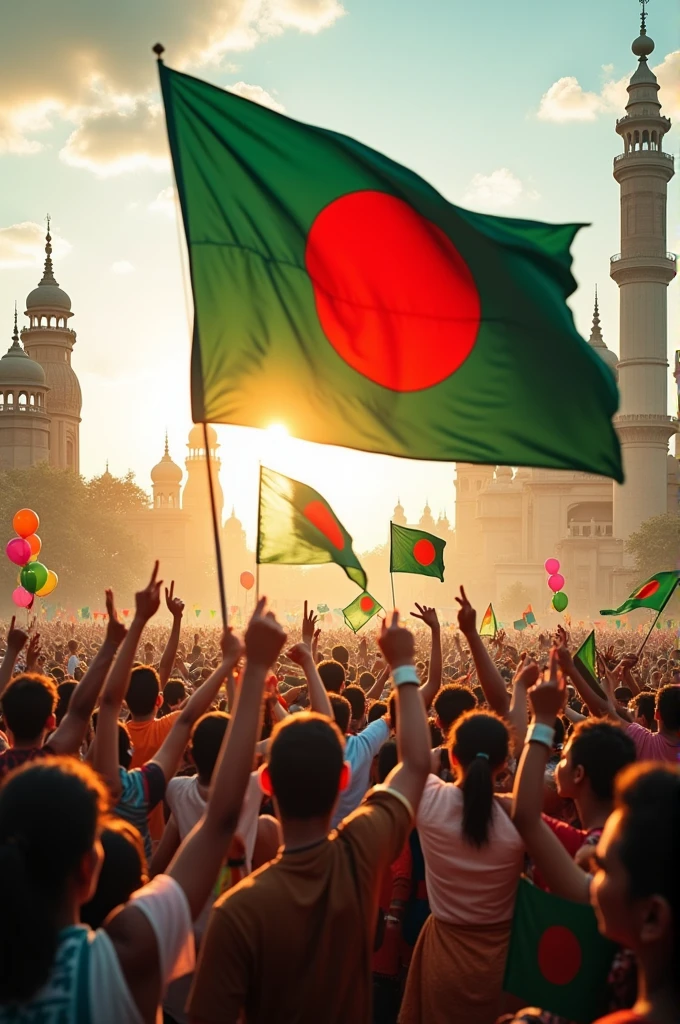 One Bangladesh flag and map whre people of Bangladesh celebrated their independent day