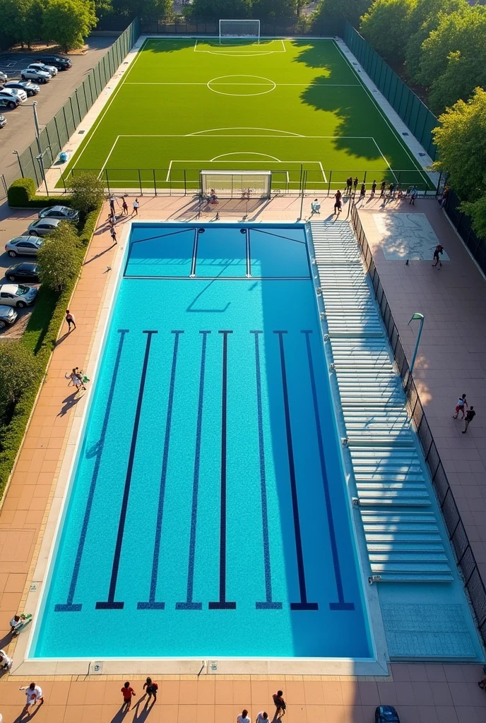training center with swimming pool, academy, soccer pitch , parking,quadra de beach soocer
