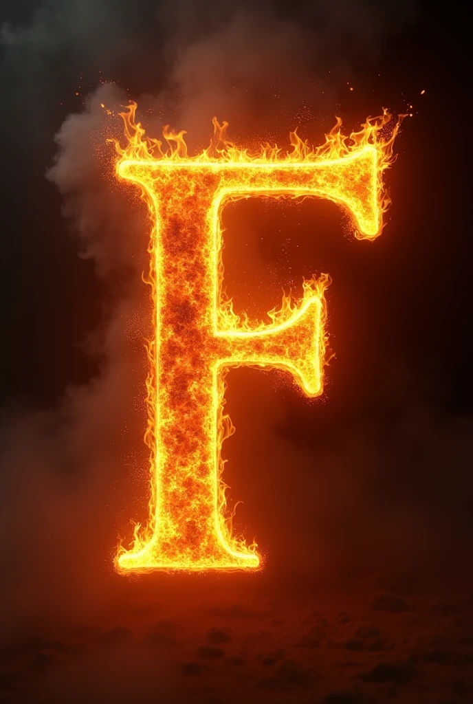Letter F in flame optics
