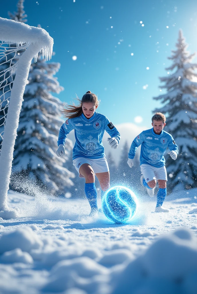 An image for a soccer page related to snowflakes