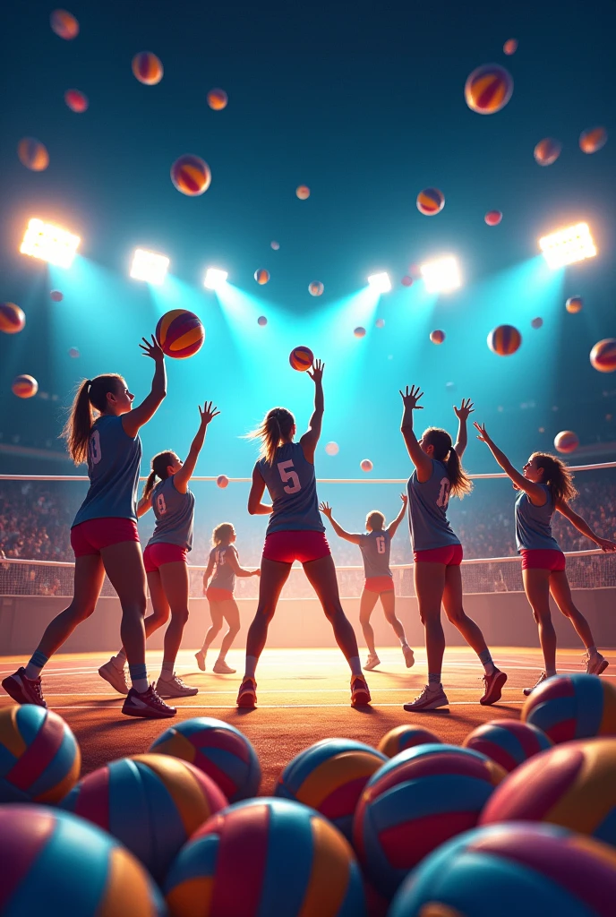 volleyballs background for highschool game poster