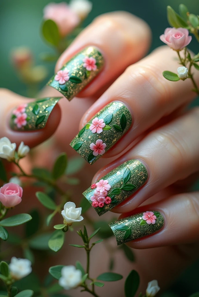 Persephone-inspired nails