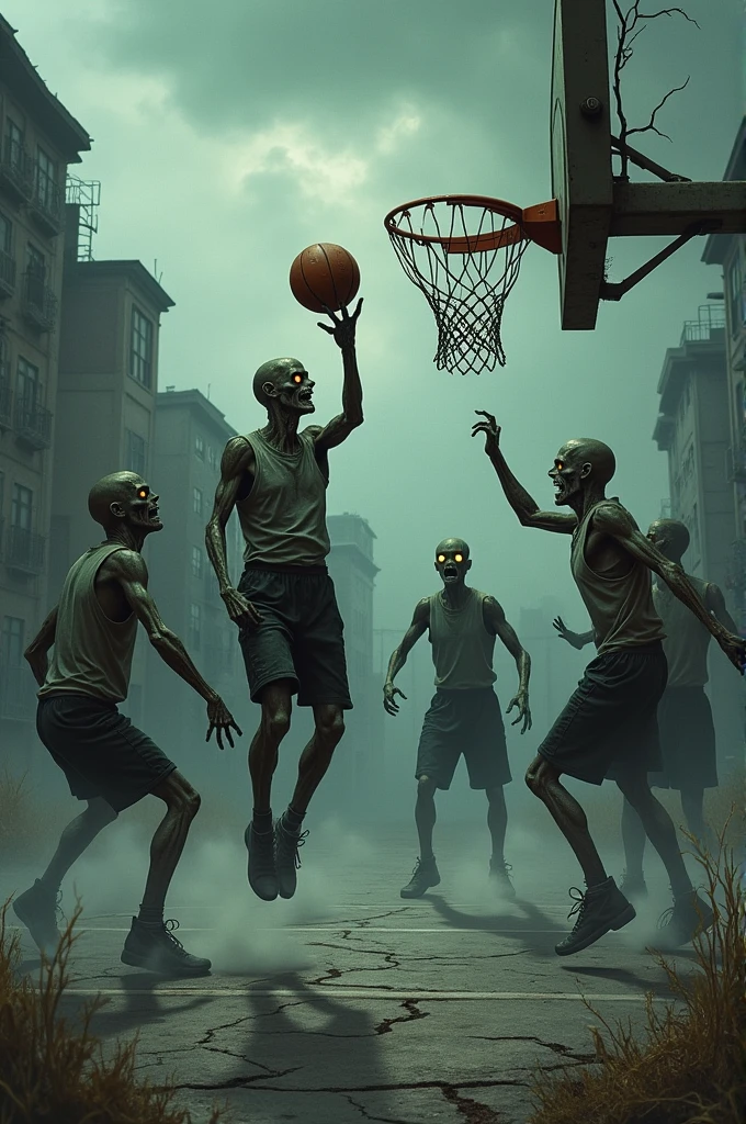 zombies nazi jugando basketball