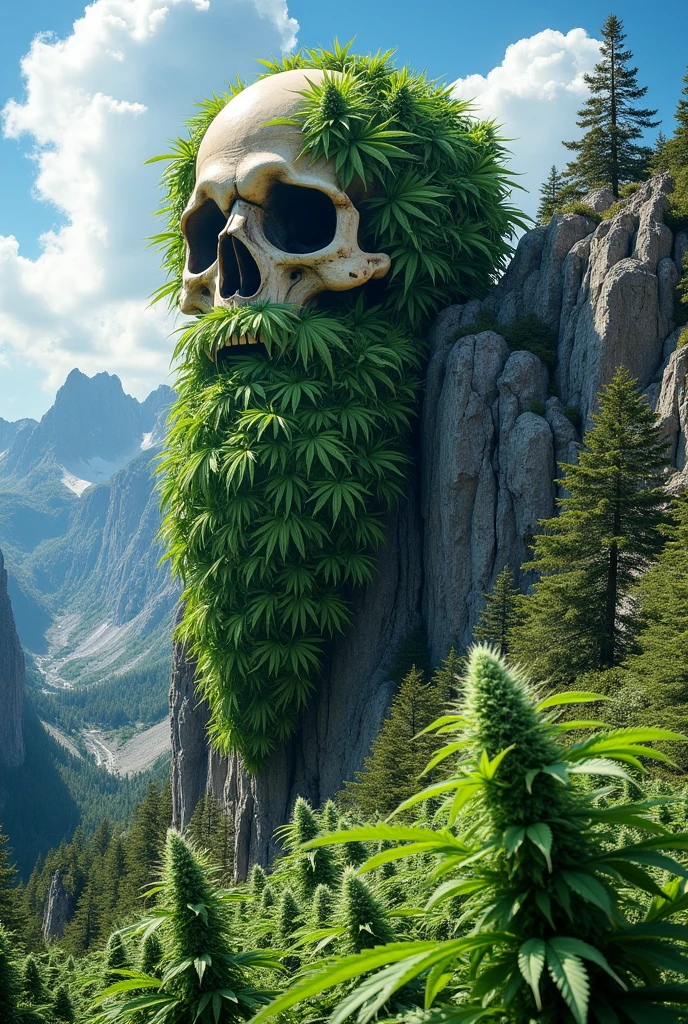 Beard Skull cannabis plantage mountains