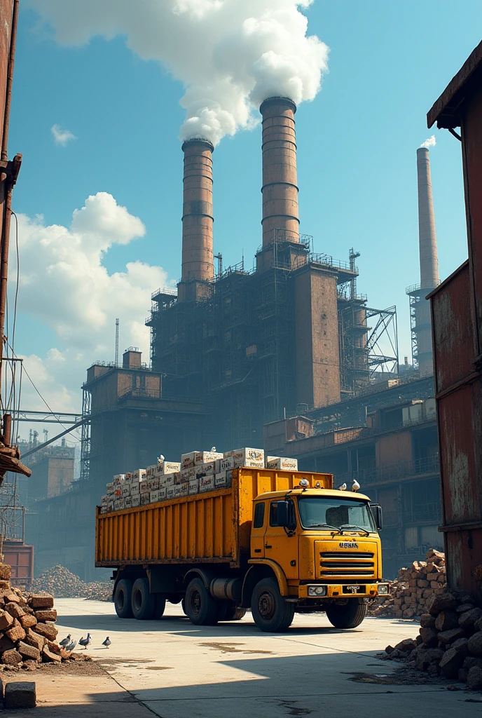 factory with lorry