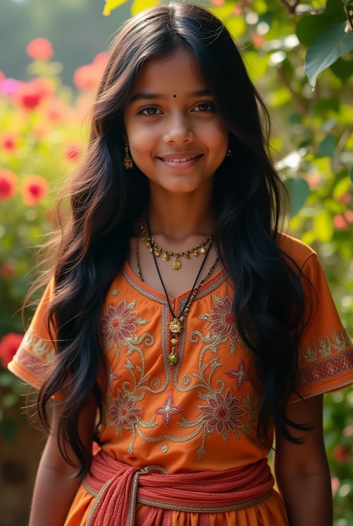 (photorealism:1.2), beautiful Indian girl, with dimple