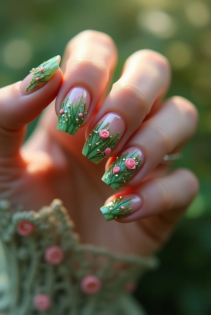 Persephone-inspired nails
