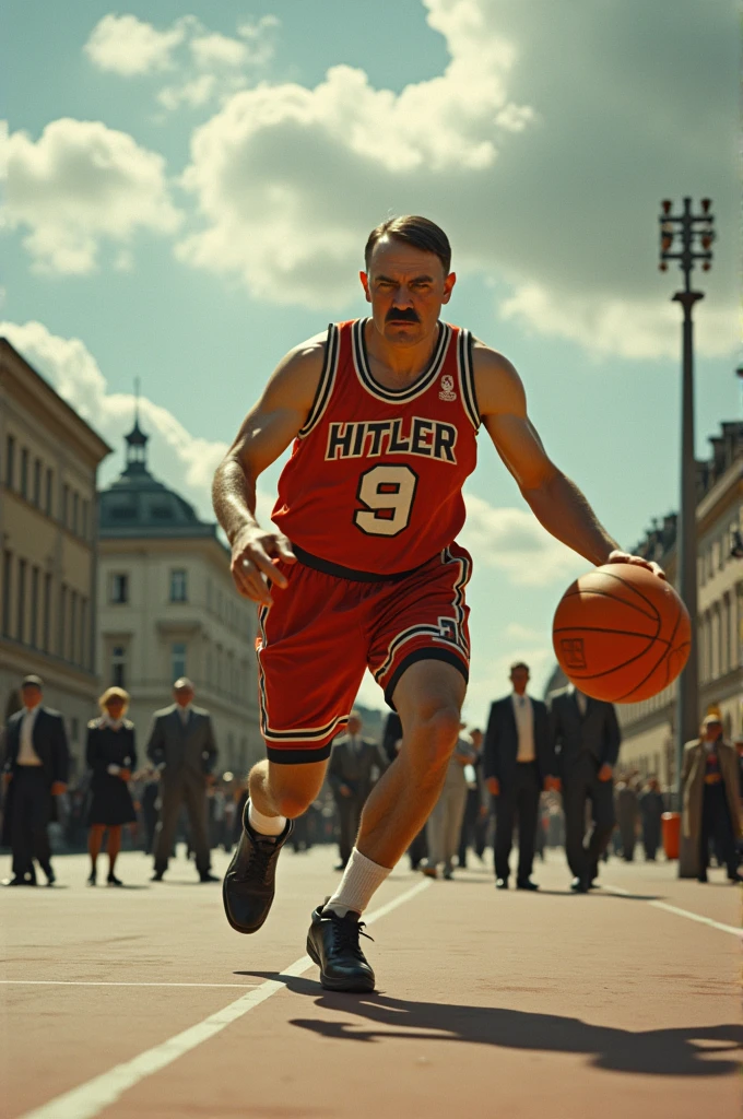 hitler jugando basketball