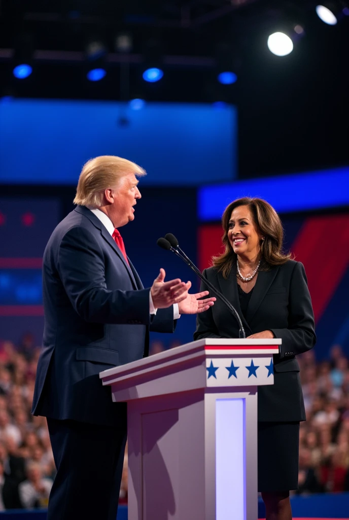Trump and Harris