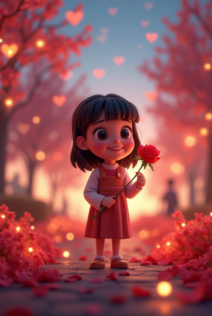 In cinematic cartoon 3d style"one sided love"