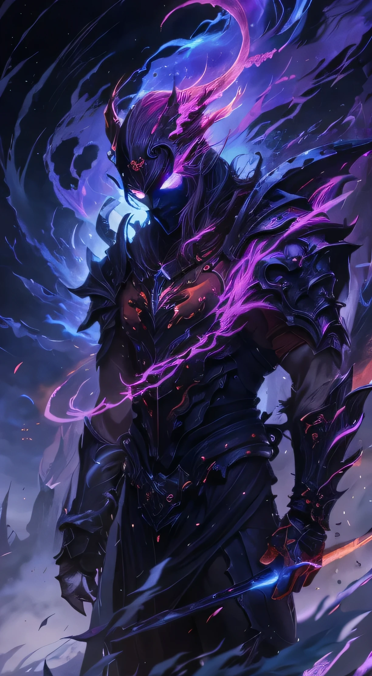 Epic fantasy art style, painted in the style arcane, Anime art wallpaper 4 K, Anime art wallpaper 4k, league of legend, Epic fantasy digital art style, dark but detailed digital art,Crimson warrior,high render,Color matching of clothing(orange colors+red colour+amarelo),a sense of mystery