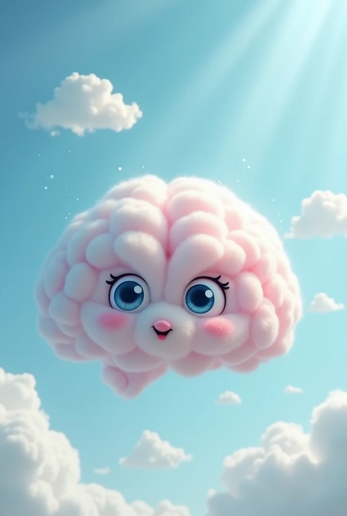 Cloud brain with eyes