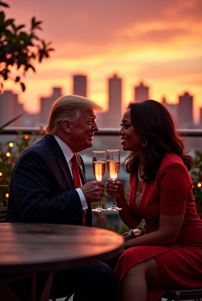 Trump and Harris in love