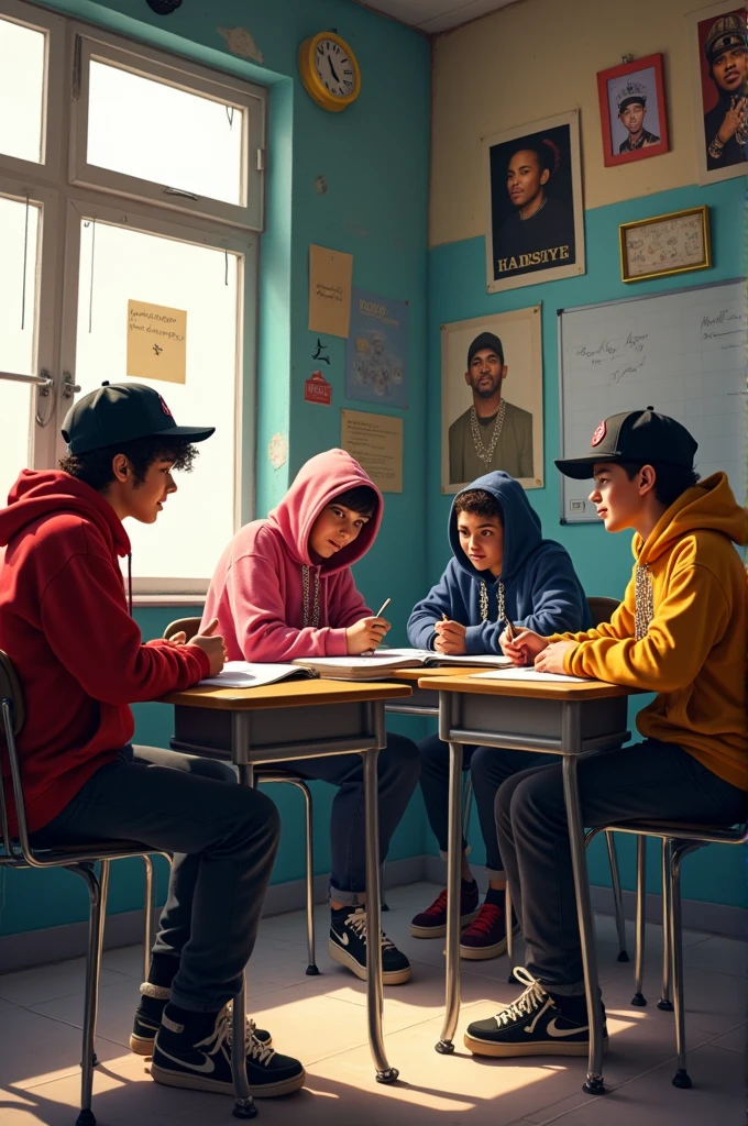 Gangester group of student in class room