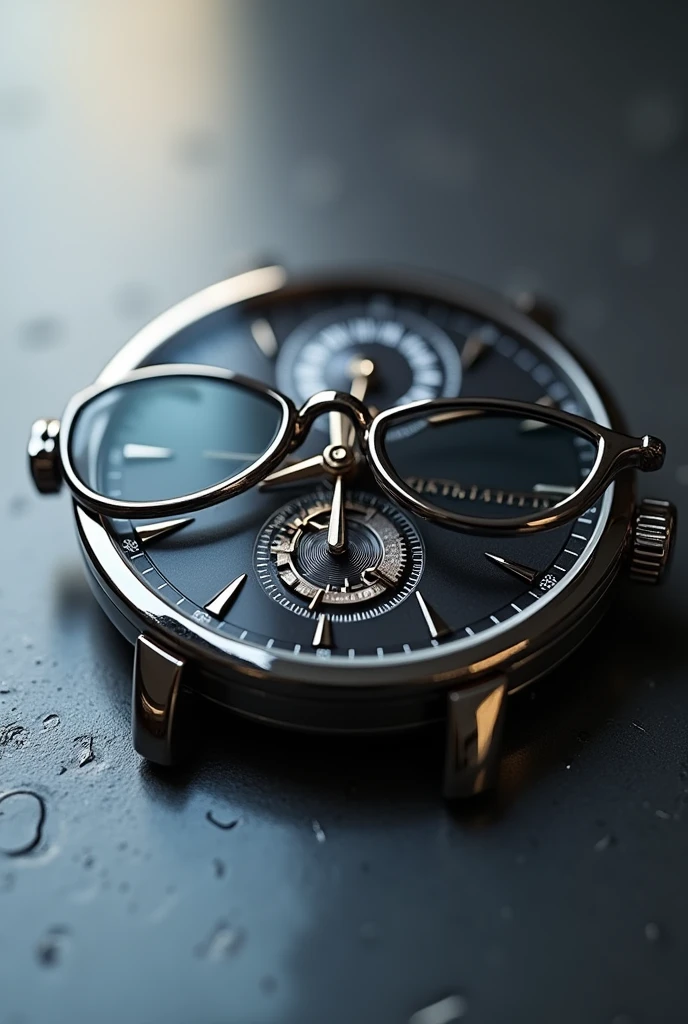 Create watch and glasses 3d logo design name "time mondo''