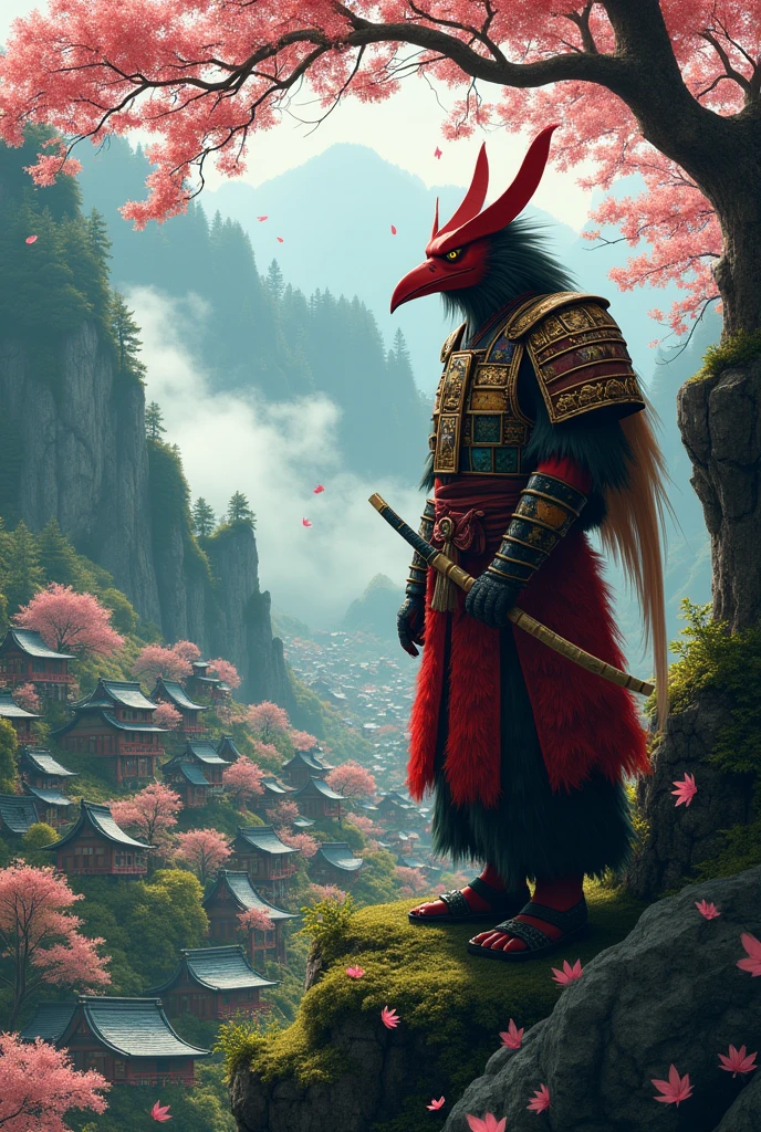 Tengu protects the villagers from demons.