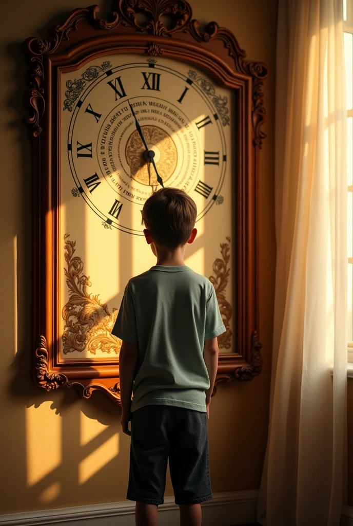 A boy seeing the time in wall clock and there is a quote in the wall clock
In that quotes"IF YOU AREN’T BUSY WORKING ON YOUR OWN GOALS, YOU’LL BE
WORKING TO ACHIEVE SOMEBODY ELSE’S GOALS".
This lines are there