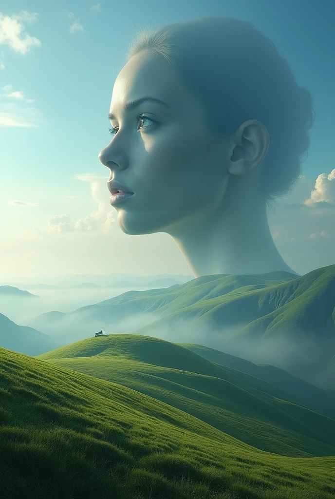 Realistic image double meaning optical illusion