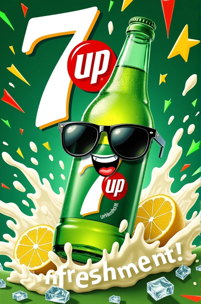 Design a 7up poster from the 90s

