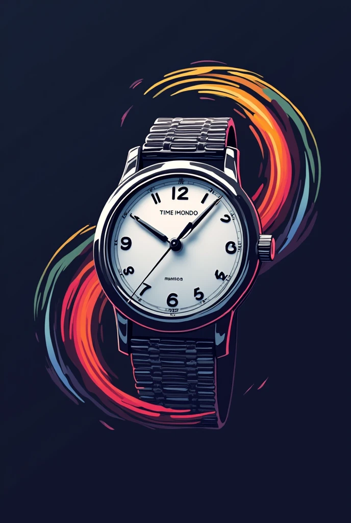 Create watch and glasses logo design name "time mondo''