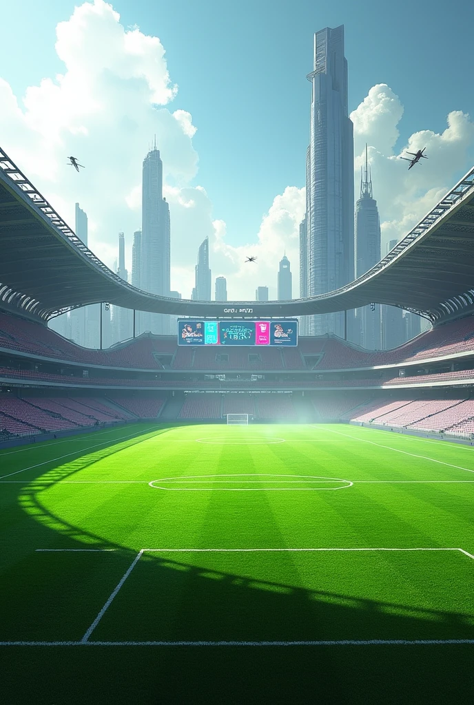 Soccer field, future, Without people