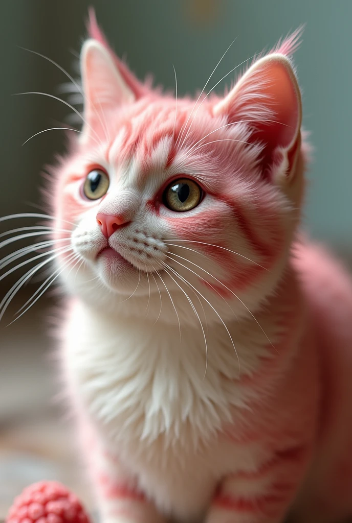 (best quality, masterpiece, ultra detailed, ultra high res, photorealistic, raw photo, absurdres, absolutely resolution), A creature that combines a cat and ice cream