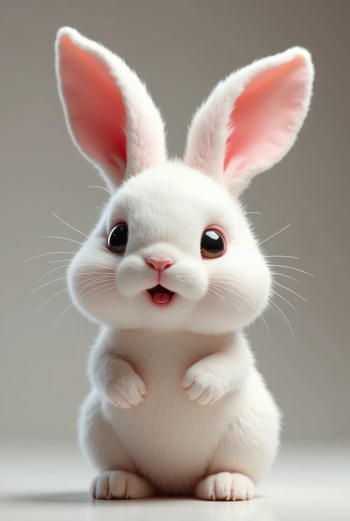 (best quality, masterpiece, ultra detailed, ultra high res, photorealistic, raw photo, absurdres, absolutely resolution), A creature that combines a rabbit and a marshmallow