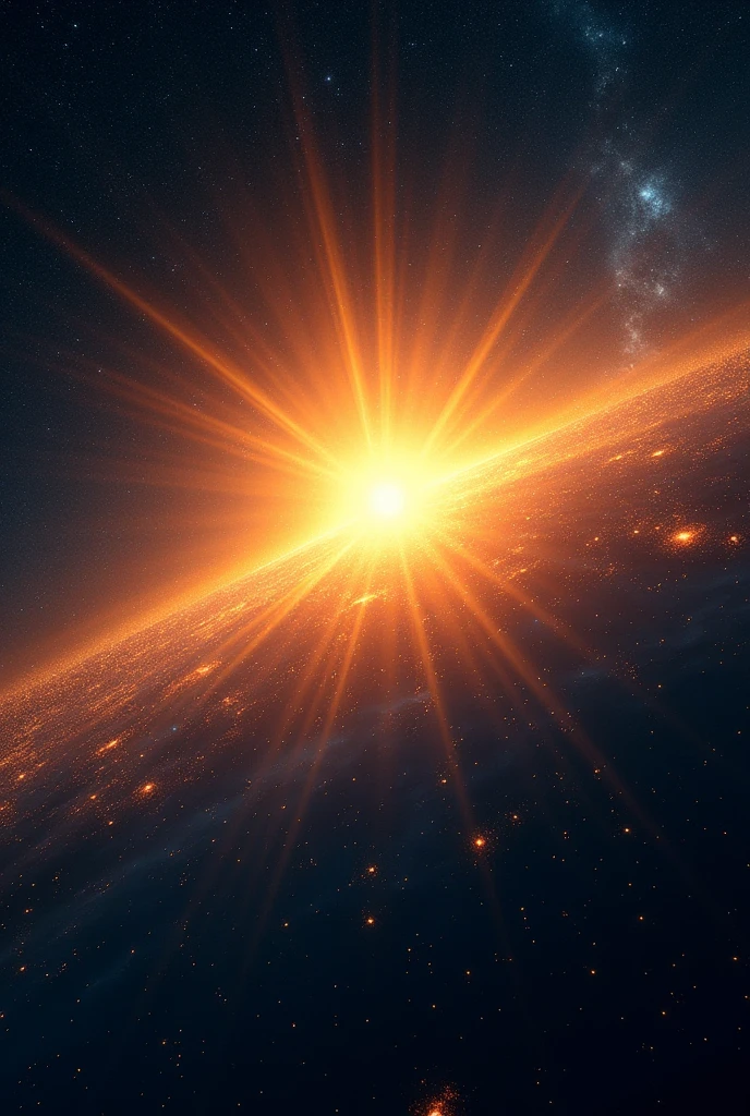 The sun in the middle of the stars