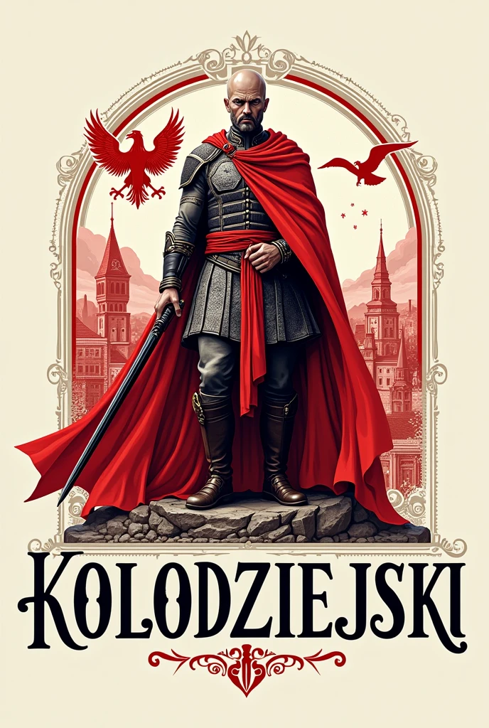 Logo oddające znaczenie mojego nazwiska Kołodziejski w motywie patriotycznym
