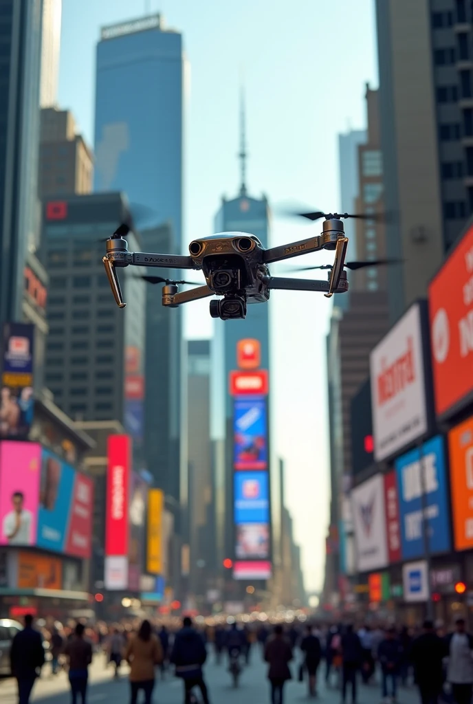 several drones and cameras patrolling current new york