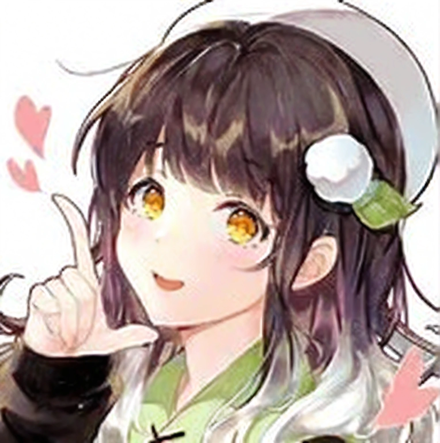 anime girl with a flower in her hair pointing at something, cute anime girl, young anime girl, Cute anime style, extremely cute anime girl face, Cute anime face, cute anime girl portraits, Animated visual of a cute girl, High-quality animation artstyle, pretty anime girl, cute anime girl portrait, beautiful anime girl, Animation Moe Artstyle, (anime girl)